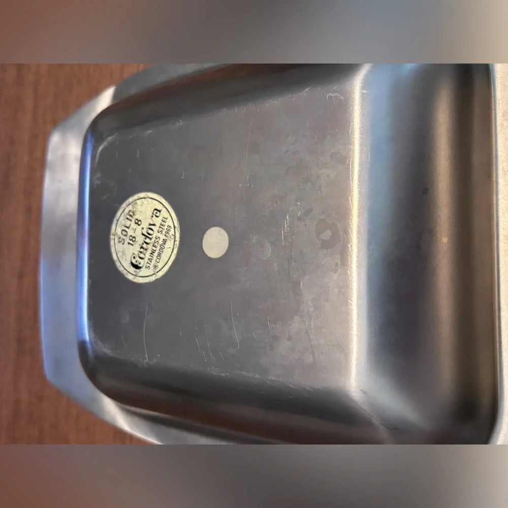 Cordova, 1969, Solid 18-8 Stainless Steel Double Serving Tray MCM